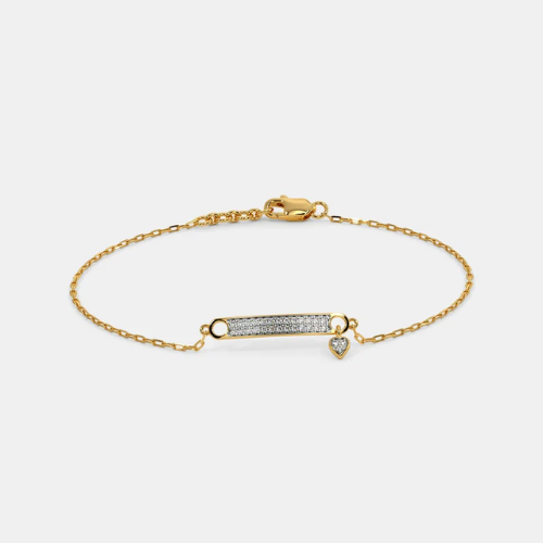 Radiance Elegance Safety-Pin Charm Bracelet