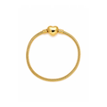 18K Gold Plated European Charm Bracelet with Heart Clasp