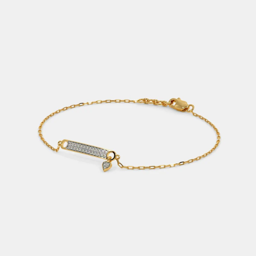 Radiance Elegance Safety-Pin Charm Bracelet