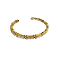 Kelsey Crystal Open Cuff Bangle – 18K Gold Plated